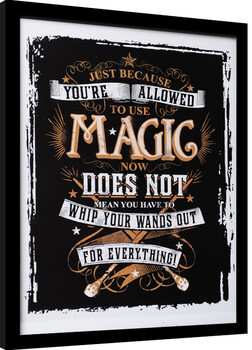 Poster Emoldurado Harry Potter - Allowed Magic
