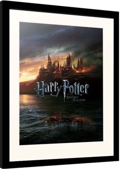Poster Emoldurado Harry Potter - Burning Hogwarts