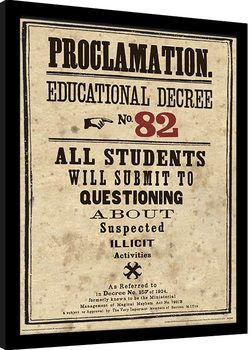 Poster Emoldurado Harry Potter - Educational Decree No. 82