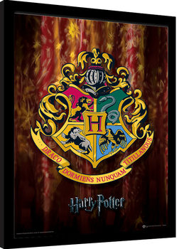 Poster Emoldurado Harry Potter - Hogwarts Crest