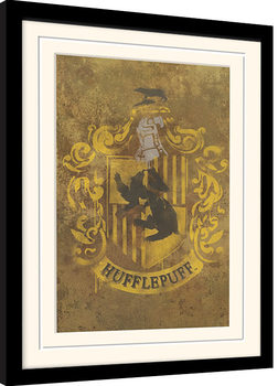 Poster Emoldurado Harry Potter - Hufflepuff Crest