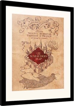 Poster Emoldurado Harry Potter - Marauder‘s Map