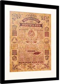 Poster Emoldurado Harry Potter - Quidditch at Hogwarts