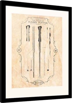 Poster Emoldurado Harry Potter - The Wand