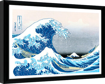 Poster Emoldurado Hokusai - Great Wave