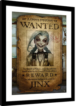 Poster Emoldurado League of Legends - Jinx Wanted