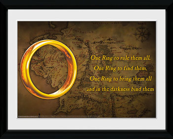 Poster Emoldurado Lord Of The Rings - One Ring