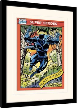 Poster Emoldurado Marvel Comics - Black Panther Trading Card