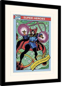Poster Emoldurado Marvel Comics - Doctor Strange Trading Card