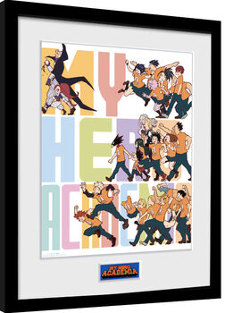 Poster Emoldurado My Hero Academia - Season 4 Key Art 3