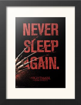 Poster Emoldurado Nightmare On Elm Street - Never Sleep Again