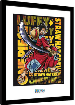 Poster Emoldurado One Piece - Luffy in Wano Artwork