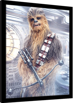Poster Emoldurado Star Wars The Last Jedi - Chewbacca Bowcaster
