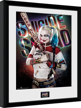 Poster Emoldurado Suicide Squad - Harley Quinn Good Night