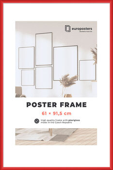 POSTERS Moldura Poster 61×91,5 cm Vermelho - Plástico
