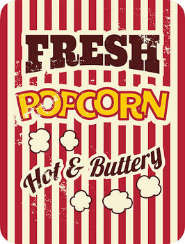 Autocolante Retro Popcorn Poster