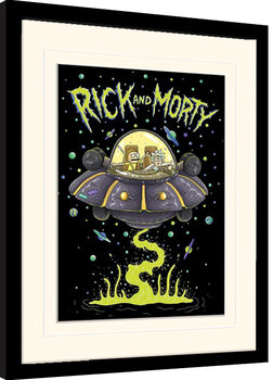 Kehystetty juliste Rick and Morty - UFO