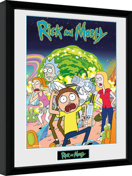 Framed poster Rick & Morty - Compilation