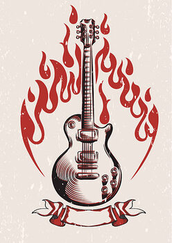 Sticker Rock guitar