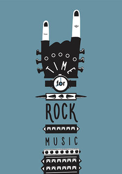 Αυτοκόλλητο Rock hand