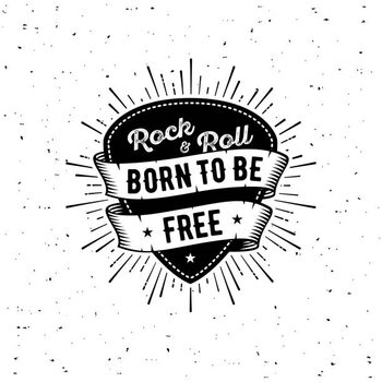 Принти на полотні Rock n Roll born free