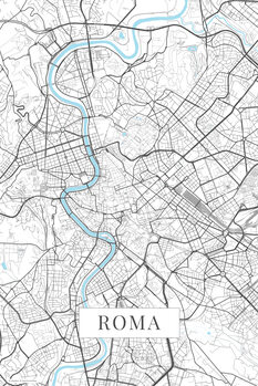 Принти на полотні Roma white