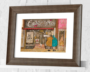 Framed poster Sam Toft - Picking Out Something Special