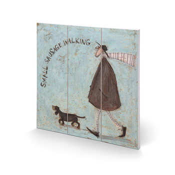 Ξύλινη τέχνη Sam Toft - Small Sausage Walking