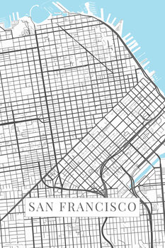 Принти на полотні San Francisco white