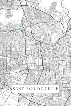 Sticker Santiago De Chile white