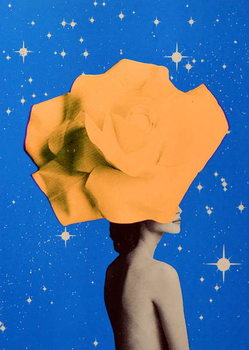 Quadro em tela Secret woman _ Orange