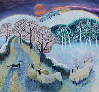 Принти на полотні Sheep at Sunset, 2020