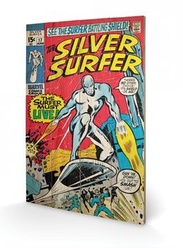 Ξύλινη τέχνη Silver Surfer - Must Live