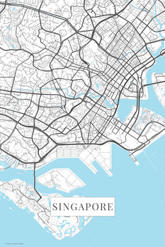 Принти на полотні Singapur white