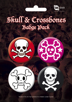 Σετ κονκάρδες SKULL AND CROSSBONES - 2