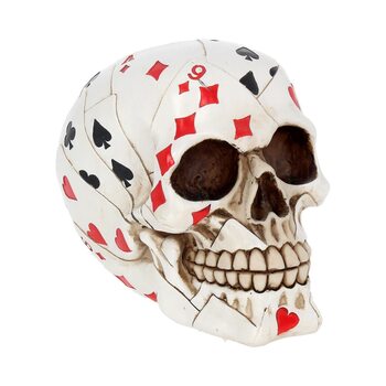 Figurine Skull - Dead Mans Hand - Playing Card
