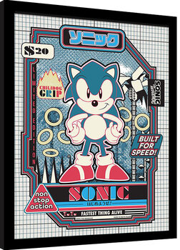 Uokvirjen plakat Sonic the Hedgehog - Build for Speed