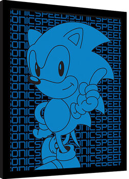 Uokvirjen plakat Sonic the Hedgehog - Sonic Speed