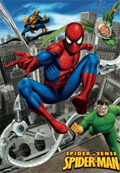 3D Αφίσα SPIDER-MAN - city chase