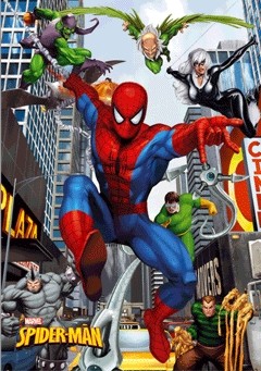 3D Αφίσα SPIDER-MAN - city