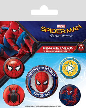 Σετ κονκάρδες Spider-Man Homecoming