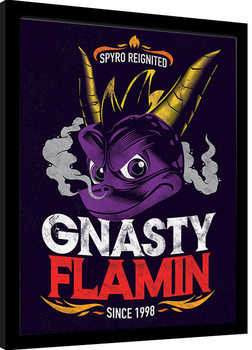 Framed poster Spyro - Gnasty Flamin