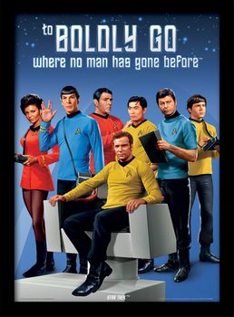 Рамкиран плакат Star Trek - Boldly Go