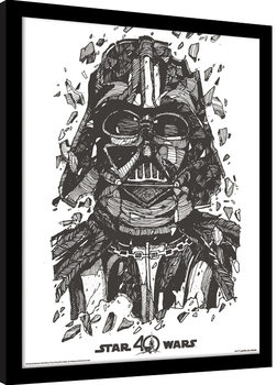 Poster emoldurado Star Wars 40th Anniversary - Darth Vader