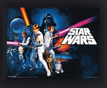 Πλαισιωμένη 3D αφίσα Star Wars - A New Hope