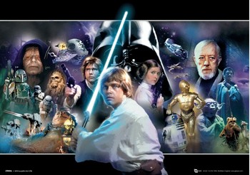 STAR WARS - cast - плакат (poster)