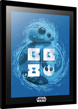 Framed poster Star Wars: Episode IX - The Rise of Skywalker - BB-8 Blue