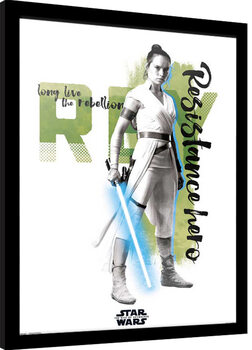 Framed poster Star Wars: Episode IX - The Rise of Skywalker - Rey