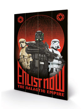 Ξύλινη τέχνη Star Wars Rogue One - Enlist Now