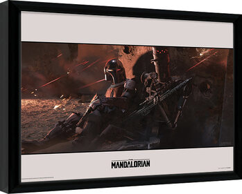 Framed poster Star Wars: The Mandalorian - Cover